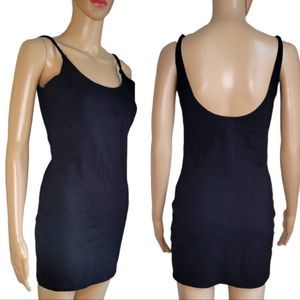 Shinestar spaghetti strap black mini dress